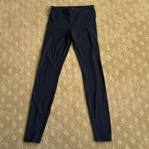 Athleta girl navy blue large long leggings with pockets